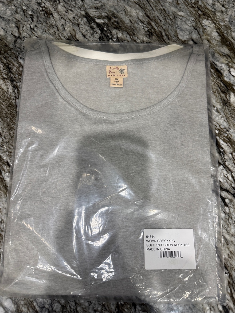 Soft Knit Crew Neck Tee - Grey
